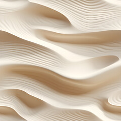 Obraz premium Seamless white sandy beach or desert sand dunes tileable texture. Boho chic light brown clay colored summer repeat pattern background. A high resolution 3D. Generative AI