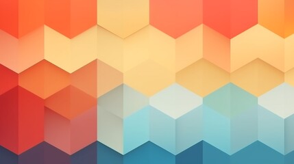 Multicolored background with geometric pattern. Minimal wall art illustration