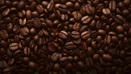 Obraz premium Coffee beans pattern wallpaper