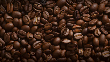 Coffee beans pattern background high resolution