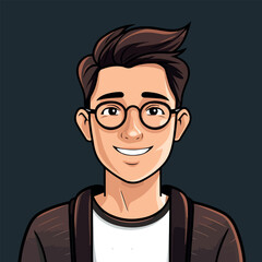 Geek Boy Vector illustration