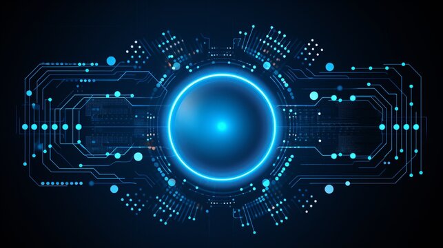 stock vector illustration of technology futuristic circuit digital, 3d abstract sci-fi user interface concept with gradient dots and lines. artificial intelligence. abstract vector background