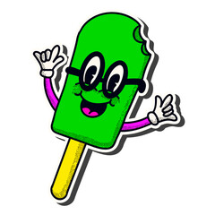 90s Stickers ice stick Illustration