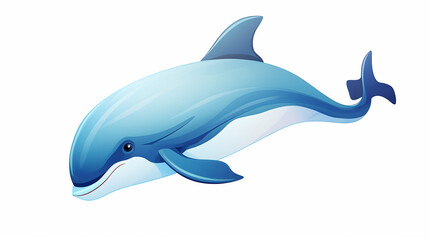 Fototapeta premium Playful Baby Whale Vector