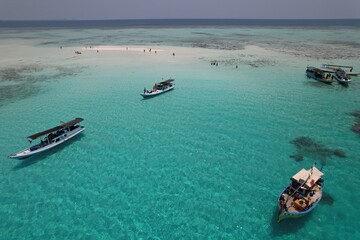 Karimun Jawa Island, tropical beach with small waves beach
