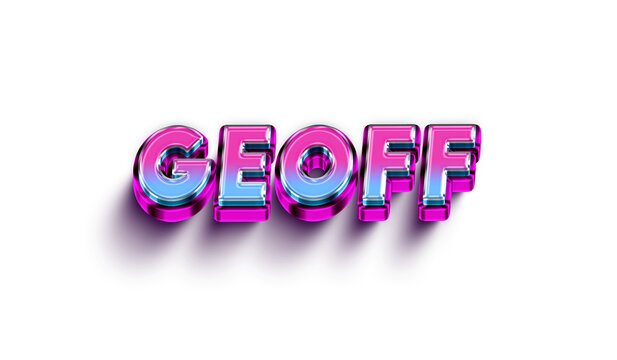 Geoff Colorful 3d Abstract Text name