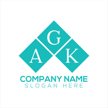 AGK creative initials letter logo concept or design on a WHITE background.