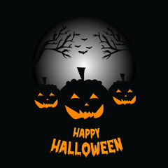 Happy Halloween Horror Festival Hand drawn illustration, creative design, party card 
