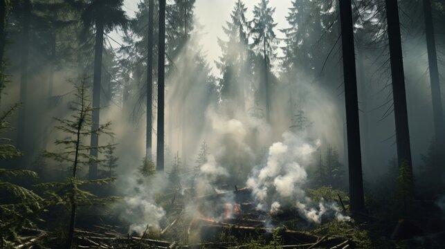 capturing the impact of air pollution on an forest. © Muzamil
