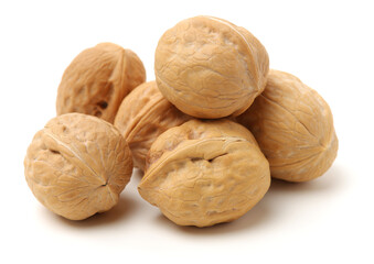 walnuts on a white background