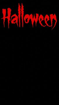 Vertical video happy halloween animation with devil horns