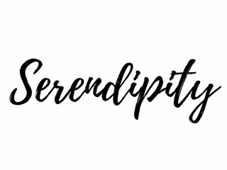 Fototapeta na wymiar Serendipity typography. Creative text serendipity. Holiday concept. background, banner, placard, card, and poster design template.