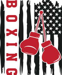 Boxing american flag