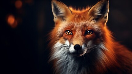 A stealthy fox, its eyes gleaming with intelligence, stalking its prey