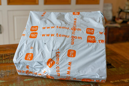 Berlin, Germany - September 23, 2023: Package of a Chinese mail order company.
