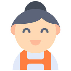Vector Icon Maid, Servant, Professions, Person, Worker, People