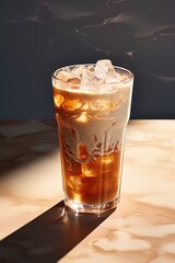 blend of iced coffee cappuccino stunning product photography captures every delicious detail.
