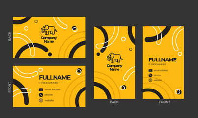 Yellow Business Card Template