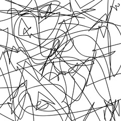 Thin lines form a tangled mixed cobwebs