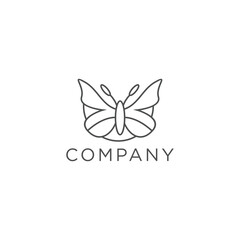 Butterfly logo. line logotype design. Universal premium butterfly symbol logotype.
