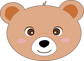 Cute bear cartoon. Vector illustration.