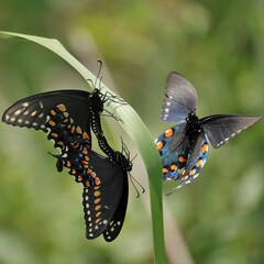Elegant Swallowtail Butterflies Mating