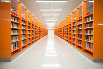 Interior shelf knowledge public library book