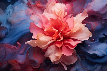 Mysterious abstraction using flower petals - obrazy, fototapety, plakaty