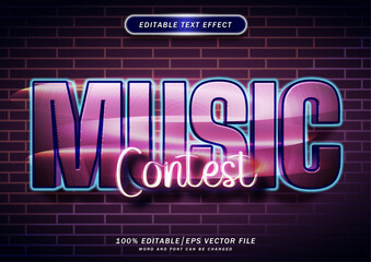 Music fest contest editable text effect