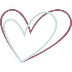 Boho Herz mit transparentem Hintergrund 