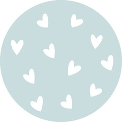 Boho Herz mit transparentem Hintergrund 