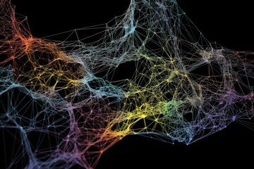 Representation of complex interconnected fibers. Generative AI