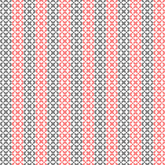 Seamless abstract pattern in black and red colors on white background Ethnic decorative illustration with geometric ornaments for fabric background surface design packaging Vector