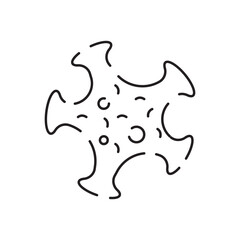 Microbe and bacterium line icon