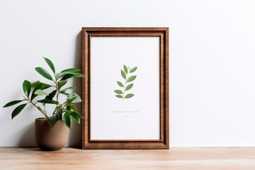 frame on the wall with plants