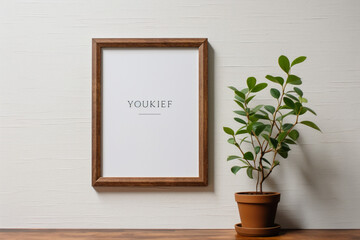 frame with plant