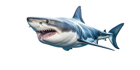 Shark's Smile .marine predator, shark fin, oceanic beauty, oceanic environment,Scary shark with open jaws