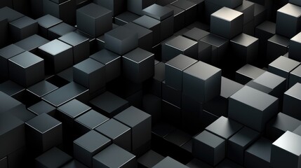 Modern black geometry abstract background. Dark Minimal Web banner in Geometric shape. Futuristic Design Illustration. Black Friday sale, Cyber Monday concept..