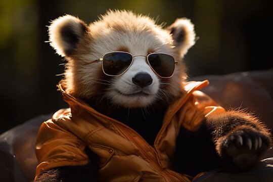 Panda Elegance Baby Panda's Sunglasses Exuding Style A Creation of Generative AI