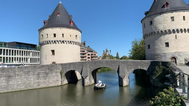 (Broeltorens). Kortrijk city centre. Sightseeing, tourists attraction.  Kortrijk, Belgium