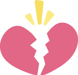 Obraz premium Broken heart illustration