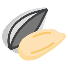 sunflower seed filled outline icon,linear,outline,graphic,illustration