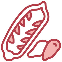 sesame filled outline icon,linear,outline,graphic,illustration