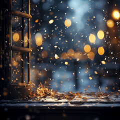 Minimal abstract background illustrative of winter holidays