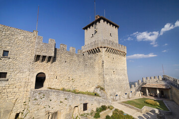 Fototapeta na wymiar Fortress of Guaita in San Marino