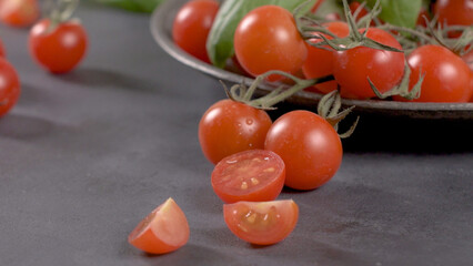 Small red cherry tomatoes