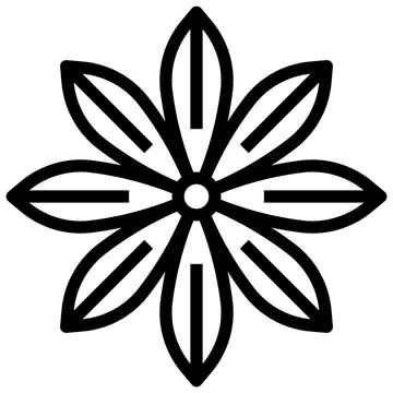 recommend clip art: star anise filled outline icon,linear,outline,graphic,illustration
