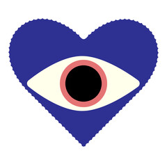 heart shaped eye