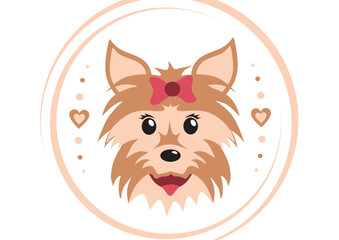 Yorkshire terrier - beautiful vector graphic for a t-shirt, logo, breeding, breed, passion