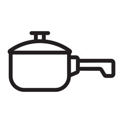 saucepan line icon